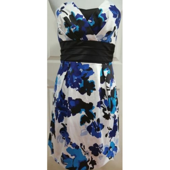 Trixxi Dresses & Skirts - TRIXXI Juniors Size 9 White With Blue Floral Dress